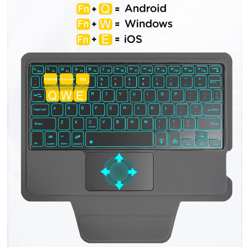 [Pachet 360°] Husa cu tastatura + folie iPad Air 5 (2022) Techsuit KeyTab Pro, negru