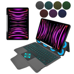 [Pachet 360°] Husa cu tastatura + folie iPad Pro 2018 11.0 A2013/A1934 Techsuit KeyTab Pro, negru