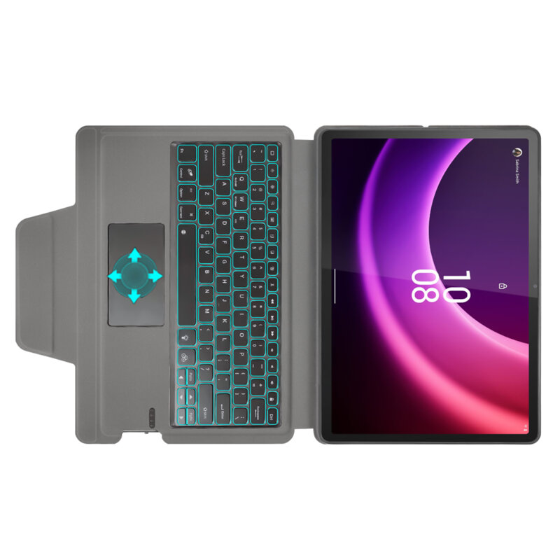 [Pachet 360°] Husa cu tastatura + folie Lenovo Tab P11 Gen 2 11.5 Techsuit KeyTab Pro, negru