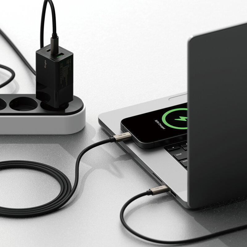 Cablu de date Fast Charging Type-C, 60W, 2m Ringke, negru