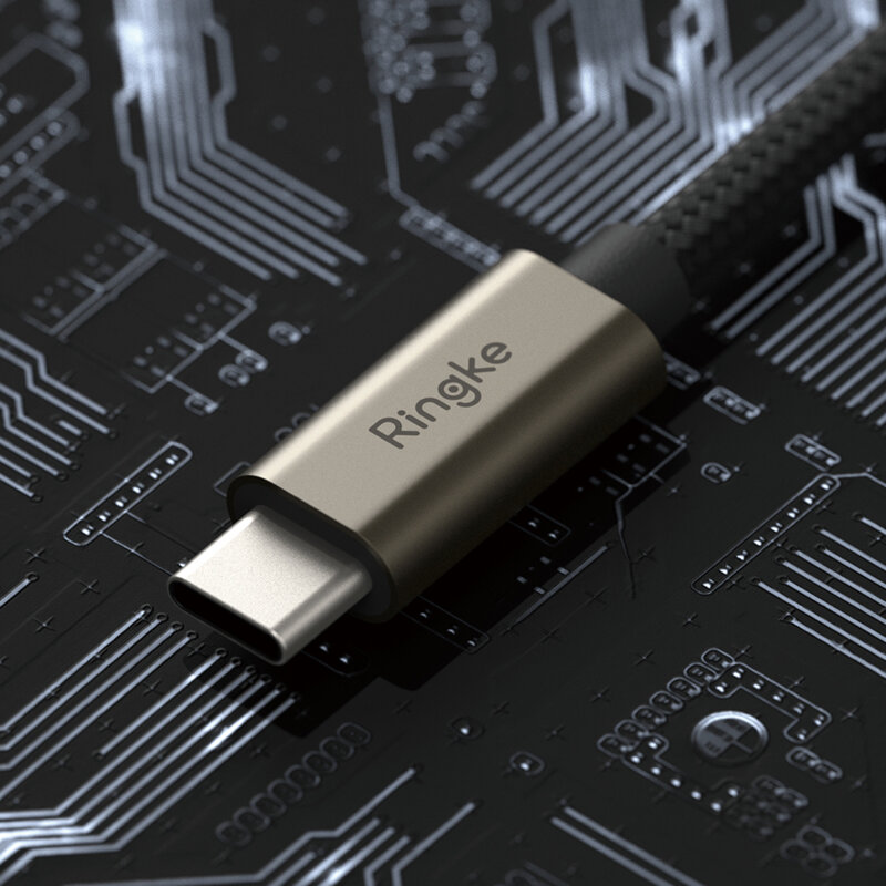 Cablu de date Fast Charging Type-C, 60W, 2m Ringke, negru