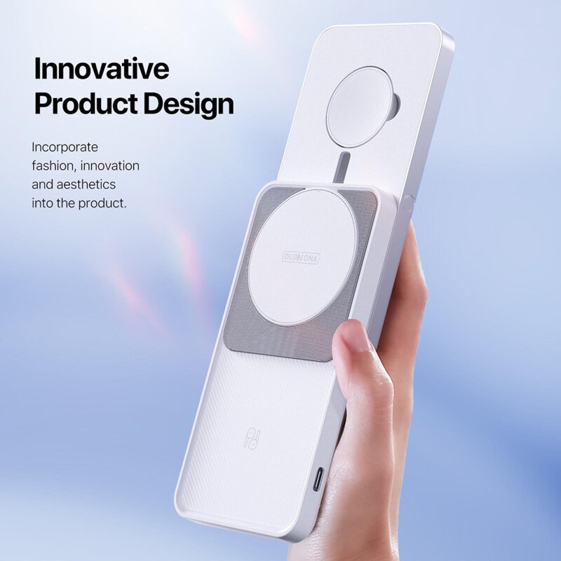 Statie de incarcare wireless pentru Apple Duzzona W19, 15W, alb
