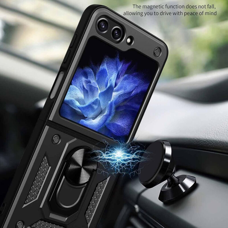 Husa Samsung Galaxy Z Flip6 protectie camera Techsuit CamShield Series, negru