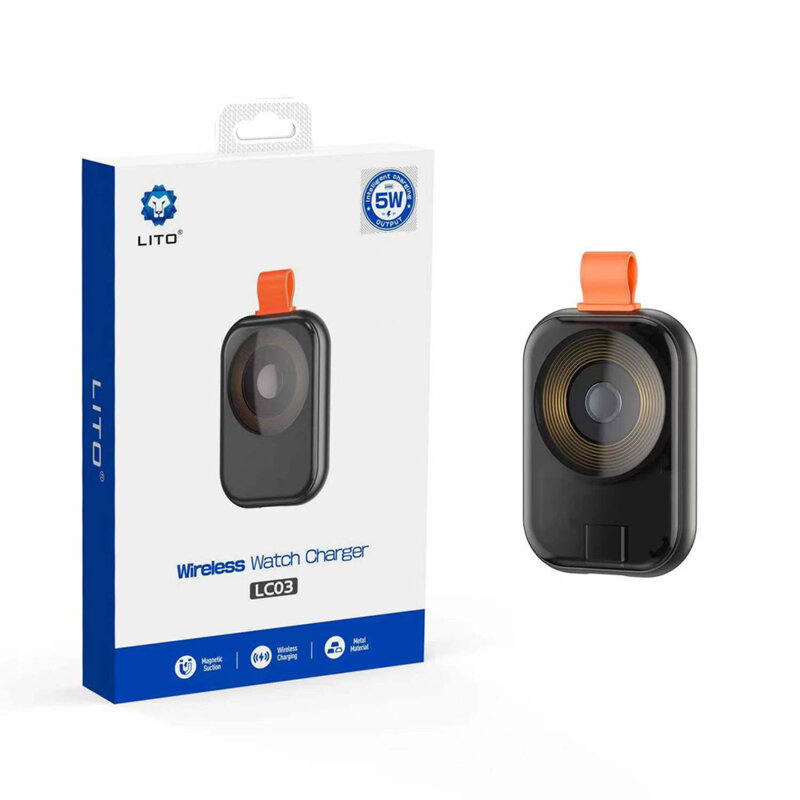 Incarcator Apple Watch wireless magnetic 5W Lito LC03, negru