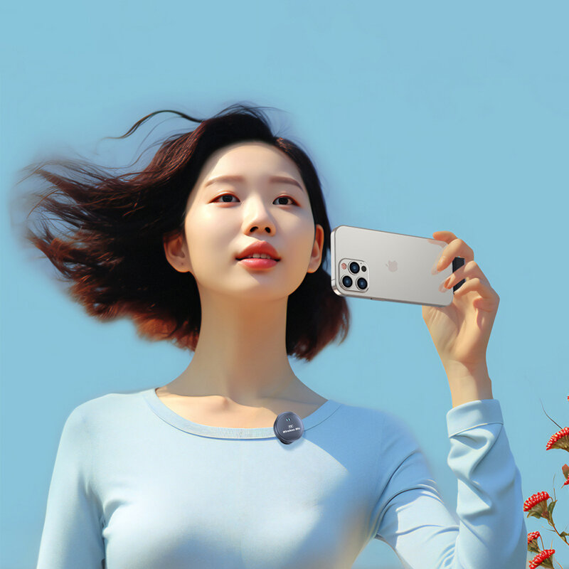 [Pachet 2x] Lavaliera wireless Type-C Techsuit LW5, negru