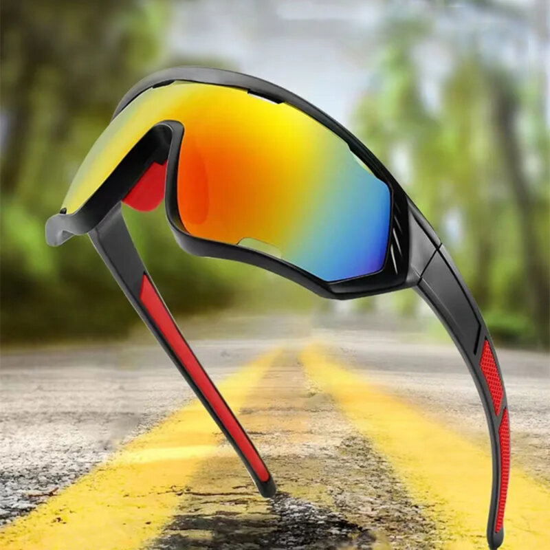 Ochelari de soare unisex sport Techsuit 9330, negru / oranj