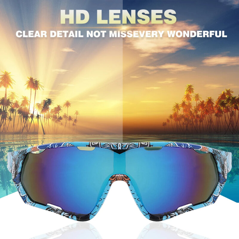 Ochelari de soare unisex sport Techsuit 9330, negru / oranj