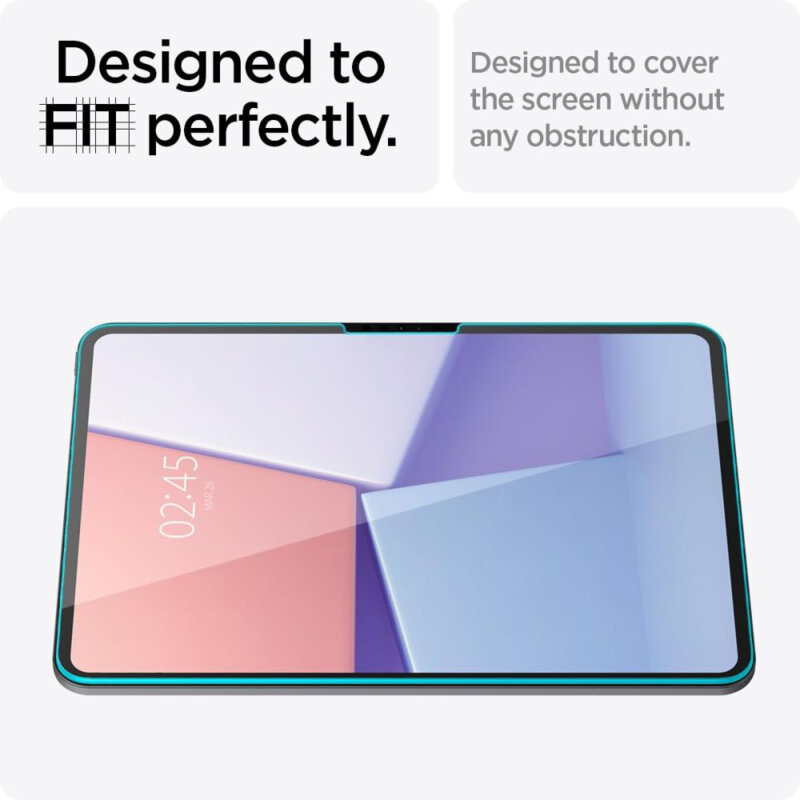 Folie sticla iPad Pro 11 (2024) Spigen Glas.t R Ez Fit 9H, transparenta