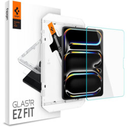 Folie sticla iPad Pro 13 (2024) Spigen Glas.t R Ez Fit 9H, transparenta