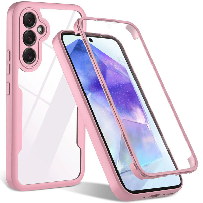 Husa 360° Samsung Galaxy A35 5G Techsuit ColorVerse, roz