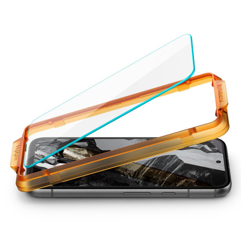 [Pachet 2x] Folie sticla Google Pixel 8a Spigen Glas.tR Align Master, transparenta