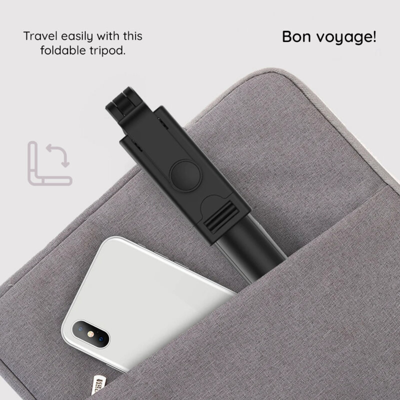 Selfie stick Bluetooth cu telecomanda Techsuit S05, 100cm