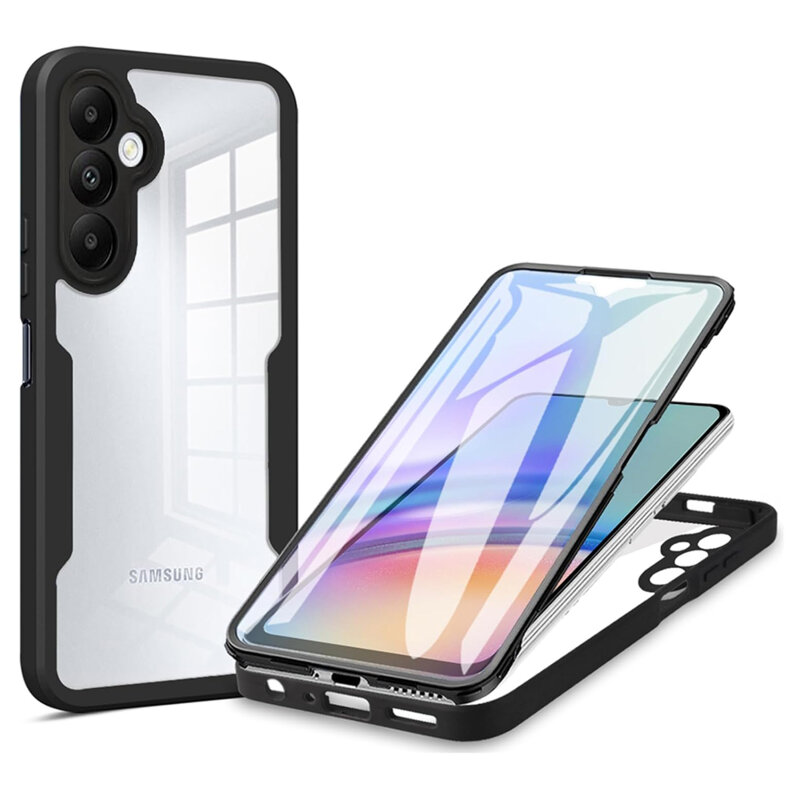 Husa 360° Samsung Galaxy A15 5G Techsuit ColorVerse, negru