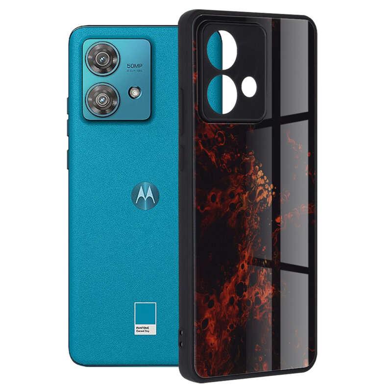 Husa Motorola Edge 40 Neo Techsuit Glaze, Red Nebula
