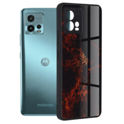 Husa Motorola Moto G72 Techsuit Glaze, Red Nebula