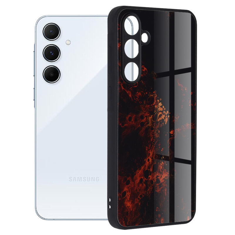 Husa Samsung Galaxy A55 5G Techsuit Glaze, Red Nebula