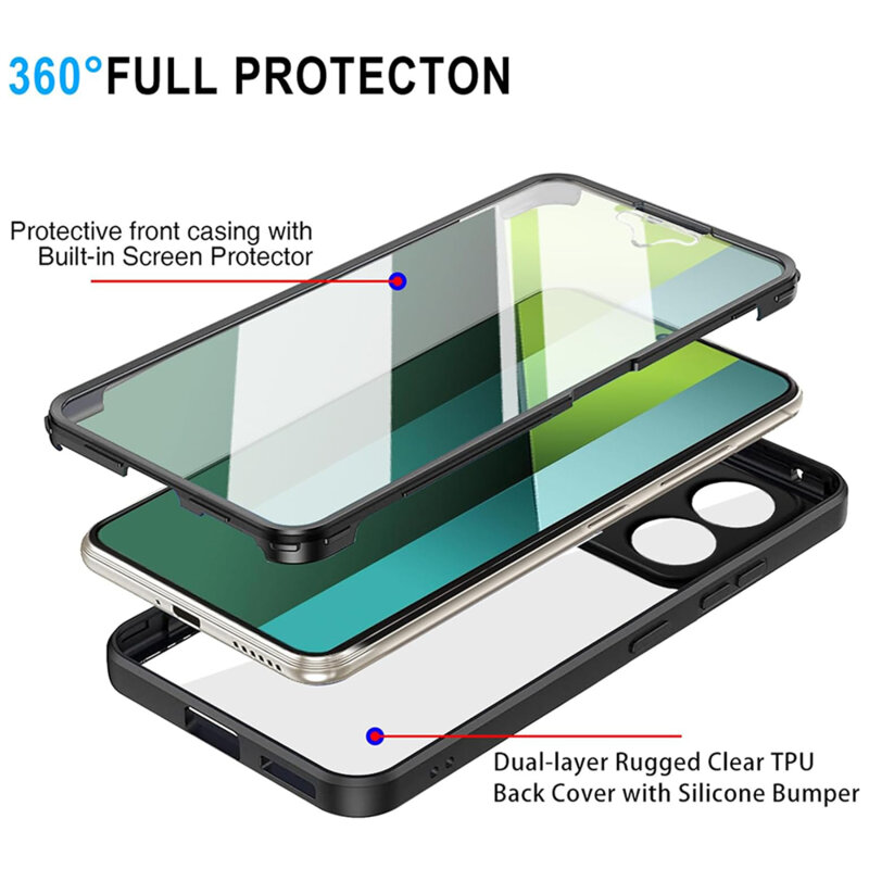 Husa 360° Xiaomi Redmi Note 13 5G Techsuit ColorVerse, mov