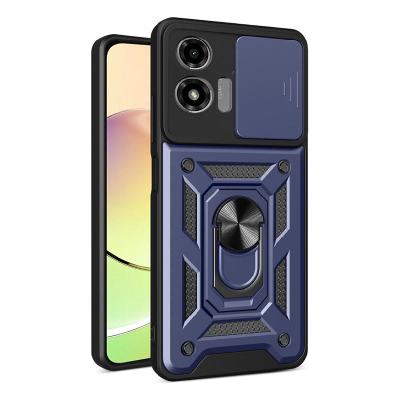 Husa Motorola Moto G04s protectie camera Techsuit CamShield Series, albastru