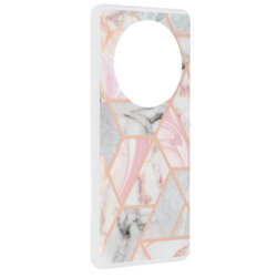Husa Honor Magic6 Lite Techsuit Marble, Pink Hex