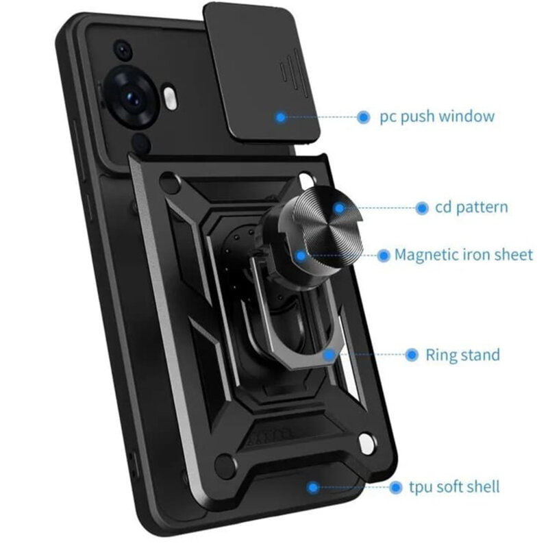 Husa Huawei nova 12s protectie camera Techsuit CamShield Series, albastru