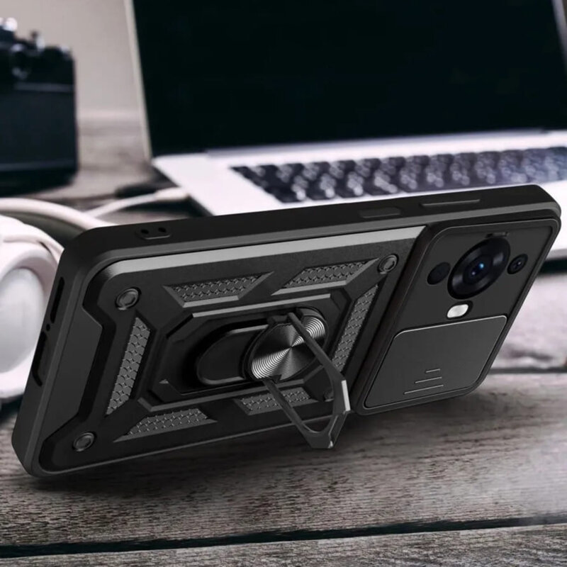 Husa Huawei nova 12s protectie camera Techsuit CamShield Series, negru