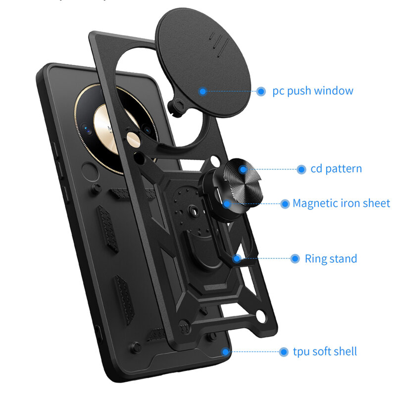 Husa Huawei nova 12i protectie camera Techsuit CamShield Series, negru