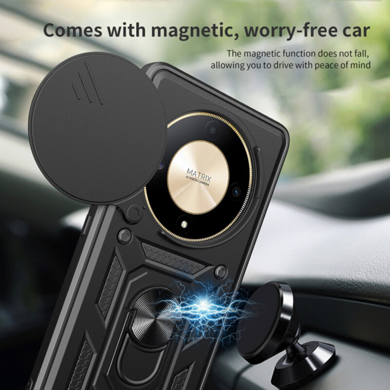 Husa Huawei nova 12i protectie camera Techsuit CamShield Series, negru