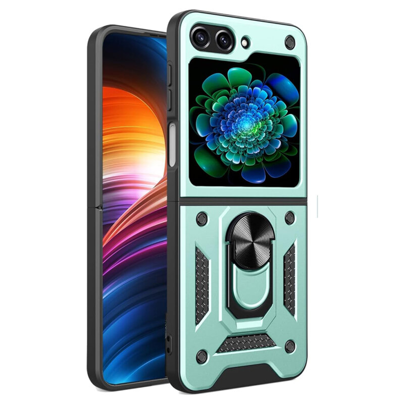 Husa Samsung Galaxy Z Flip5 protectie camera Techsuit CamShield Series, verde