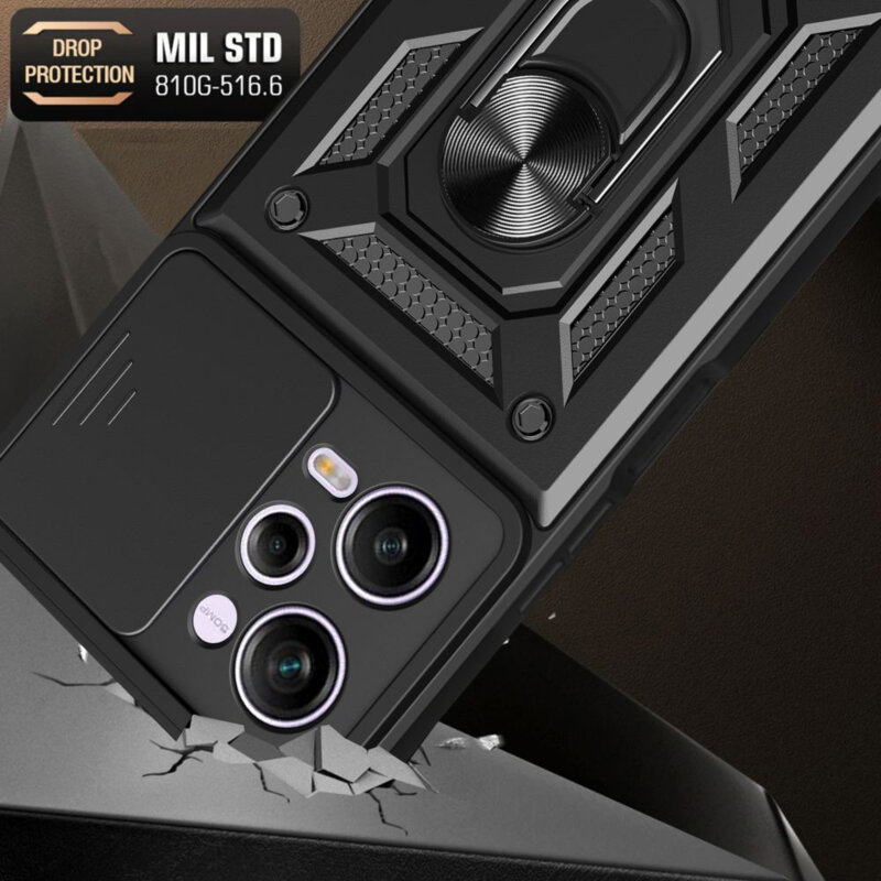 Husa Xiaomi Poco X5 Pro protectie camera Techsuit CamShield Series, negru