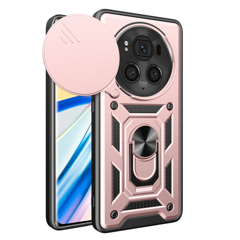 Husa Honor Magic6 Pro protectie camera Techsuit CamShield Series, roz