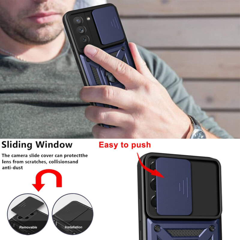 Husa Samsung Galaxy S21 5G protectie camera Techsuit CamShield Series, roz