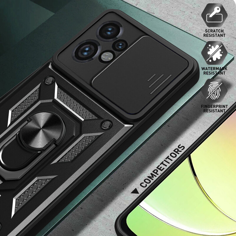 Husa Motorola Moto G24 Power protectie camera Techsuit CamShield Series, negru