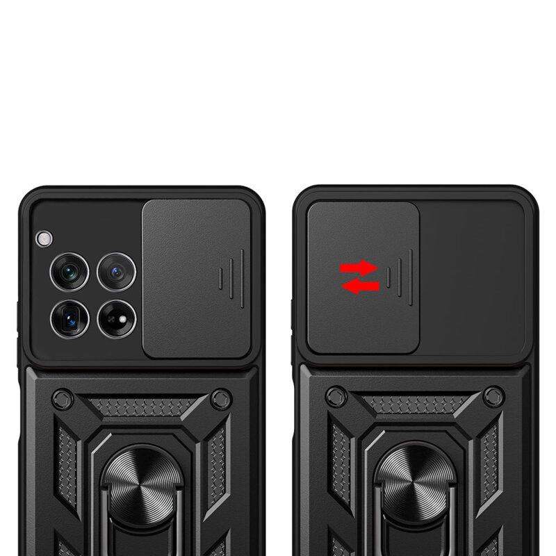 Husa OnePlus 12R protectie camera Techsuit CamShield Series, verde