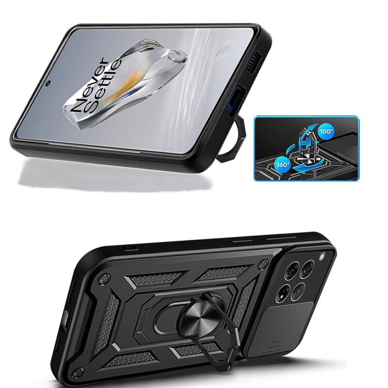 Husa OnePlus 12R protectie camera Techsuit CamShield Series, verde