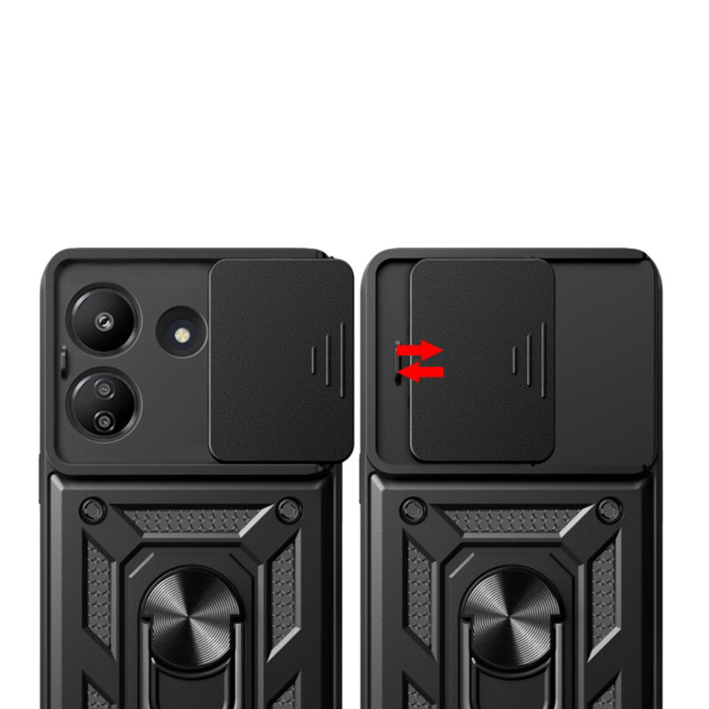 Husa Xiaomi Redmi 13C 5G protectie camera Techsuit CamShield Series, roz