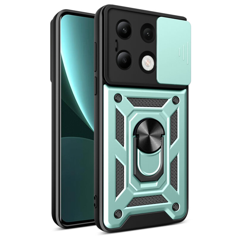 Husa Xiaomi Redmi Note 13 4G protectie camera Techsuit CamShield Series, verde
