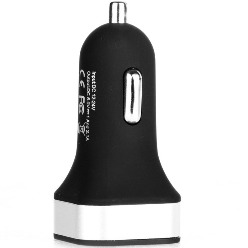 Incarcator Auto QWE Mini Dual USB 3.1A - Negru