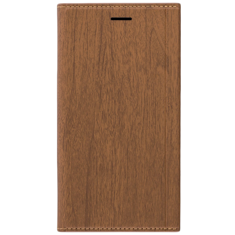 Husa Wood Book Xiaomi Redmi Note 4 Flip Maro