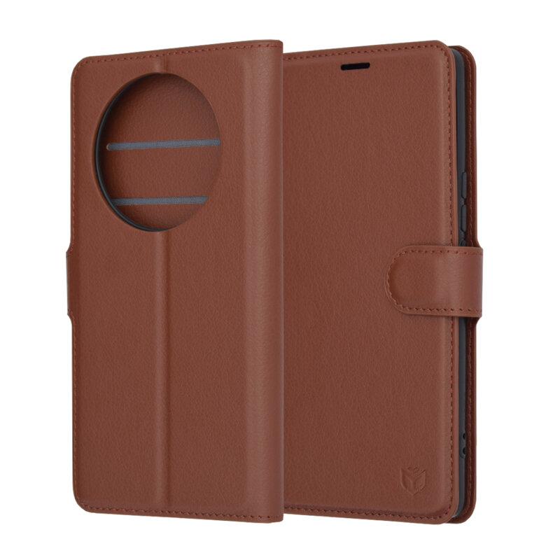 Husa Honor Magic5 Lite Techsuit Leather Folio, maro