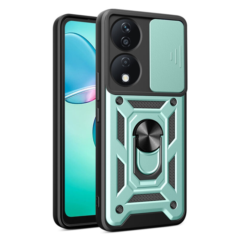 Husa Honor X7b protectie camera Techsuit CamShield Series, verde