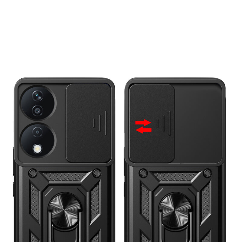 Husa Honor X7b protectie camera Techsuit CamShield Series, verde