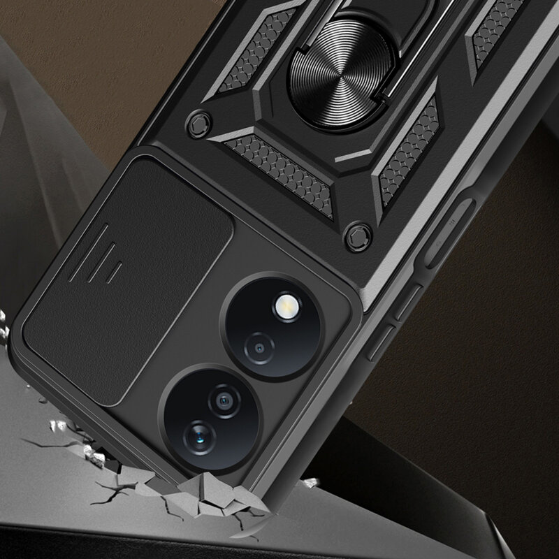 Husa Honor X7b protectie camera Techsuit CamShield Series, verde