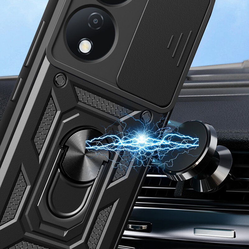 Husa Honor X7b protectie camera Techsuit CamShield Series, verde