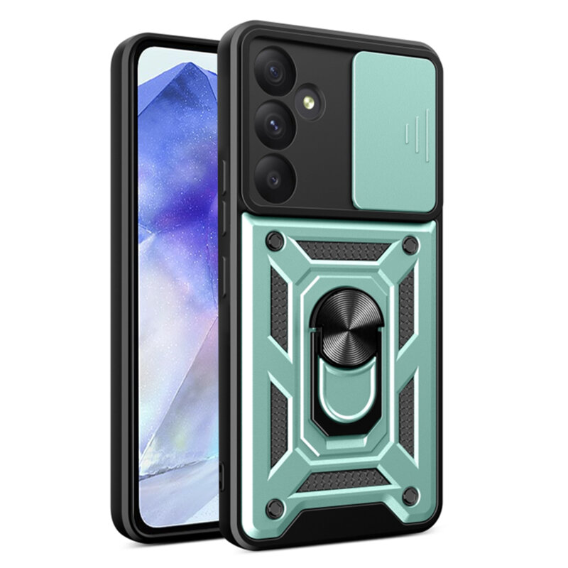 Husa Samsung Galaxy A55 5G protectie camera Techsuit CamShield Series, verde