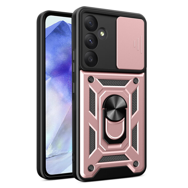 Husa Samsung Galaxy A55 5G protectie camera Techsuit CamShield Series, roz
