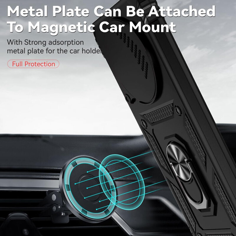 Husa Honor Magic6 Lite protectie camera Techsuit CamShield Series, verde