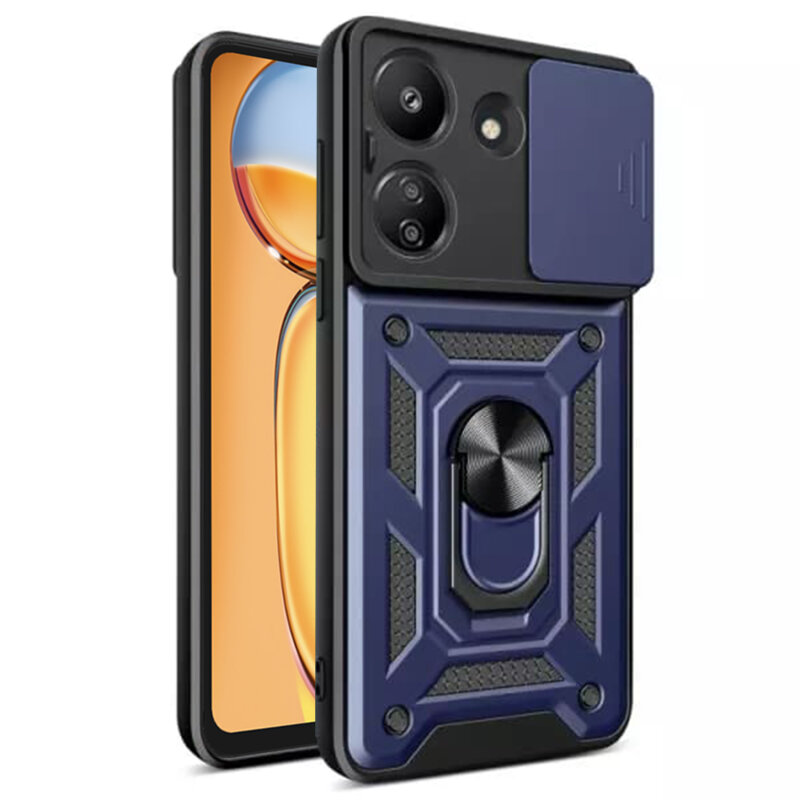 Husa Xiaomi Poco C65 protectie camera Techsuit CamShield Series, albastru