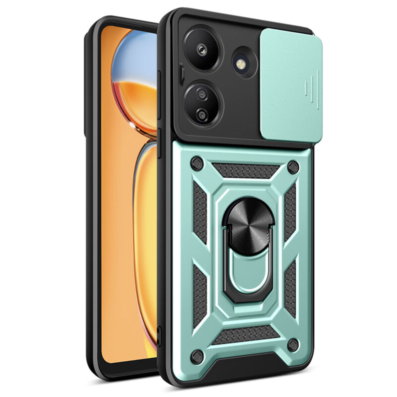 Husa Xiaomi Poco C65 protectie camera Techsuit CamShield Series, verde