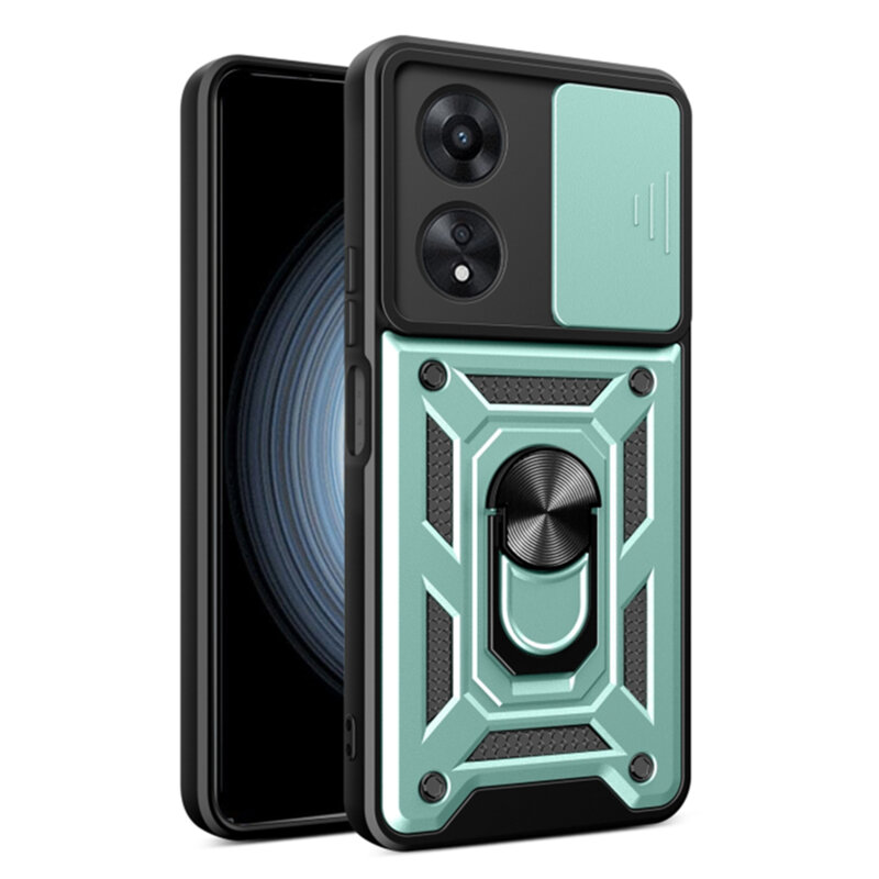 Husa Oppo A58 4G protectie camera Techsuit CamShield Series, verde