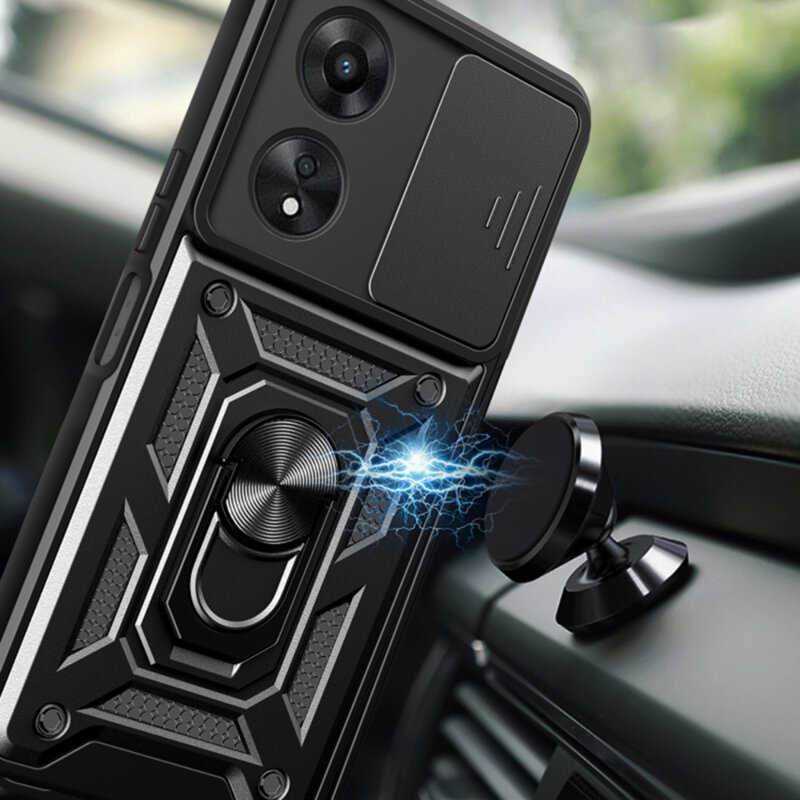 Husa Oppo A58 4G protectie camera Techsuit CamShield Series, verde